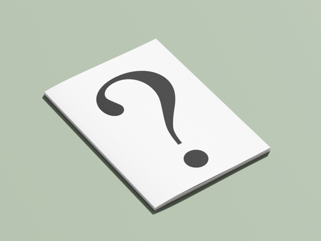 frequently asked questions are answered on this page - this is an image of a product with a question mark on it.