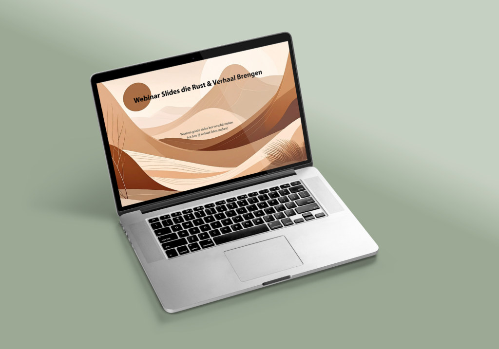 Webinar Slide spread with visual layout design.